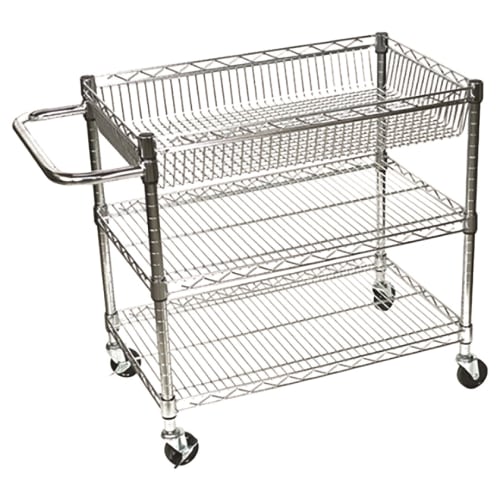 APEX Chrome Utility Cart, 30 x 18 x 30